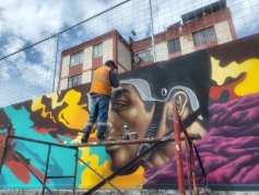 Quito tiene un nuevo mural en el parque Cultural Turubamba
